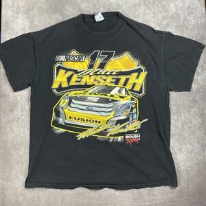 Vintage 00s Matt Kenseth Faded Distressed Dewalt Ford NASCAR Racing T Shirt XL